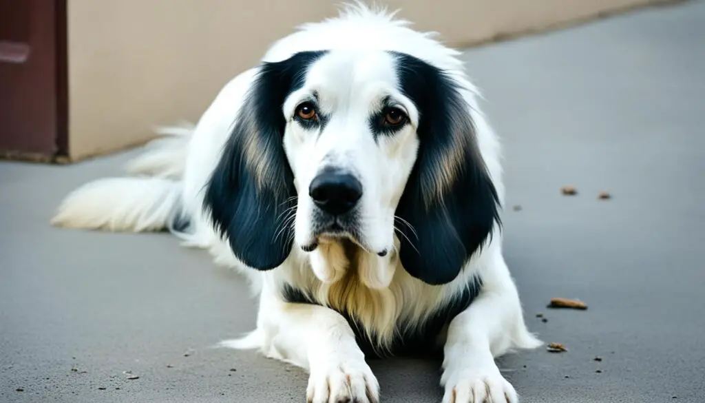 Dog tail postures indicating health concerns